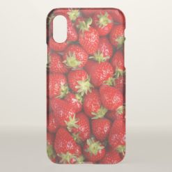 Shiny Red Strawberries iPhone X Case