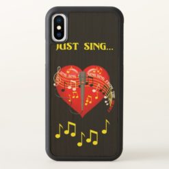 Sing From the Heart dark bg iPhone X Case