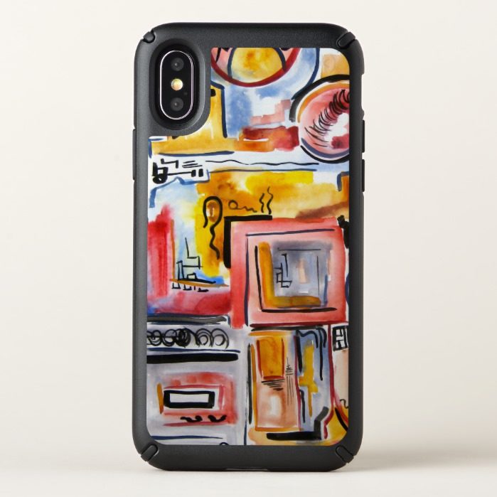 Singing In The Kitchen-Abstract Art Hand Painted Speck iPhone X Case