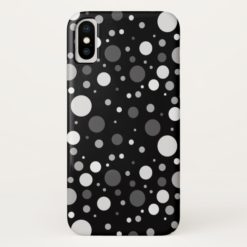 Small Black and White Polka Dots iPhone X Case