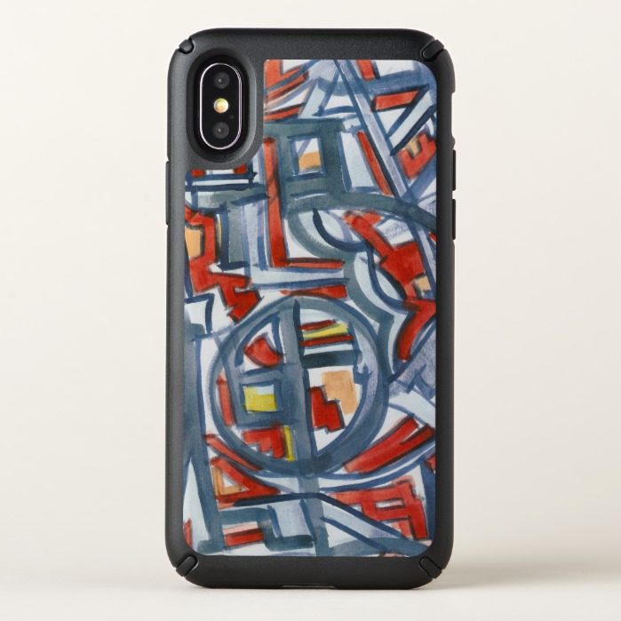 Snake In The Henhouse-Abstract Art Hand Painted Speck iPhone X Case