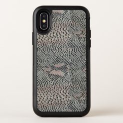 Soft Gray and Pink Snake Skin OtterBox Symmetry iPhone X Case