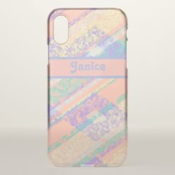 Sponge Stamp Stripes Personalized iPhone X Case