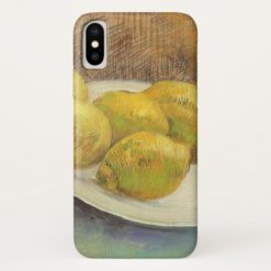 Still Life Lemons on a Plate by Vincent van Gogh iPhone X Case