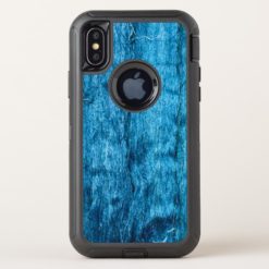 Stylish Freshly Dyed Blue Handmade Thai Silk OtterBox Defender iPhone X Case