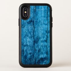 Stylish Freshly Dyed Blue Handmade Thai Silk OtterBox Symmetry iPhone X Case