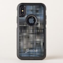 Stylish Modern Design Blue & Black OtterBox Commuter iPhone X Case