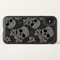 Sugar Skull Crossbones Pattern Apple iPhone X Case