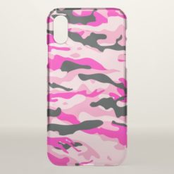 Super Pink Camo iPhone X Case