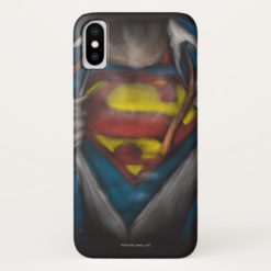 Superman | Chest Reveal Sketch Colorized iPhone X Case