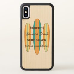 Surf Sign Customize Monogram Hawaiian Surfboards iPhone X Case