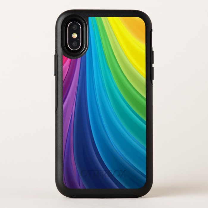 Swirling Colorful Rainbow OtterBox Symmetry iPhone X Case