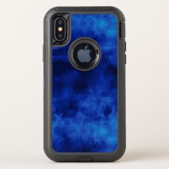 Swirling Watercolor Blues OtterBox Defender iPhone X Case