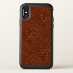 The Look of Brown Realistic Alligator Skin Speck iPhone X Case