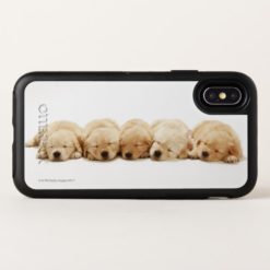 The puppies of the golden retriever OtterBox symmetry iPhone x Case