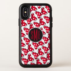 Trendy Minnie | Polka Dot Bow Monogram OtterBox Symmetry iPhone X Case