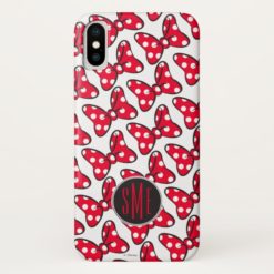 Trendy Minnie | Polka Dot Bow Monogram iPhone X Case