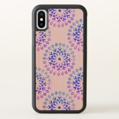 Tribal Circle Mandala Purple Ink iPhone X Case