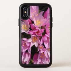 Tropical Pink and Yellow Flowers OtterBox Symmetry iPhone X Case