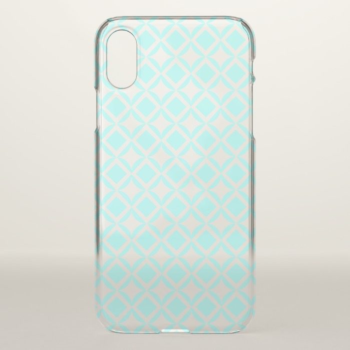Turquoise Geometric Pattern iPhone X Case