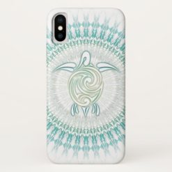 Turquoise Turtle And Mandala Animal iPhone X Case