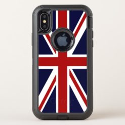 Union Jack Flag of Great Britain OtterBox Defender iPhone X Case