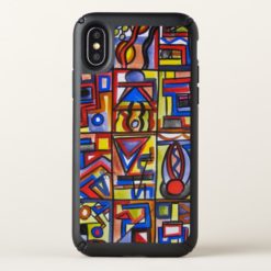 Urban Street Two-Abstract Art Geometric Speck iPhone X Case