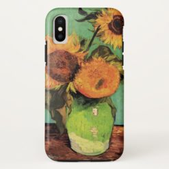 Van Gogh 3 Sunflowers in a Vase Vintage Fine Art iPhone X Case