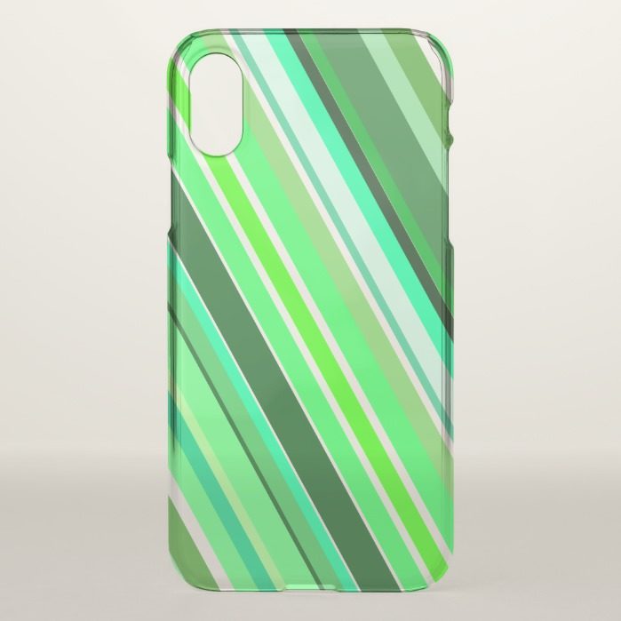 Various Shades of Green Stripes Phone Case
