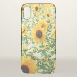 Vibrant Colors Beautiful Yellow Sunflower Field iPhone X Case