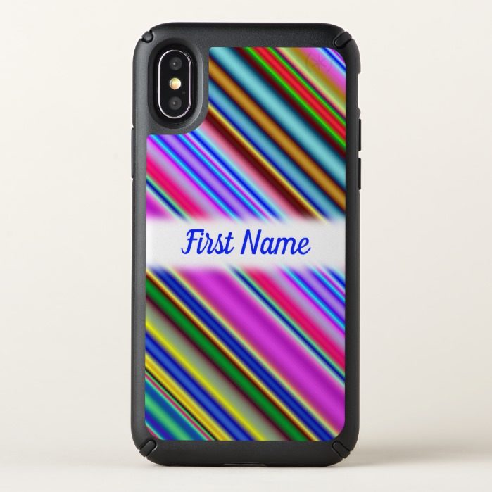 Vibrant & Eyecatching Multicolored Stripes Pattern Speck iPhone X Case