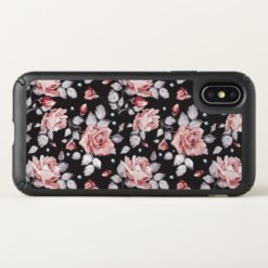 Vintage Pink Floral Pattern Apple iPhone X Case