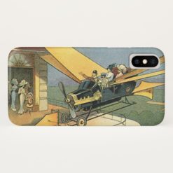 Vintage Science Fiction Steampunk Convertible Car iPhone X Case