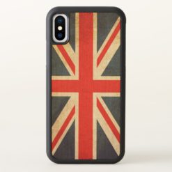 Vintage Union Jack British Flag iPhone X Wood Case