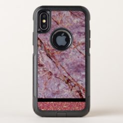 Violet Glitter Marble Pattern Otterbox iPhone Case