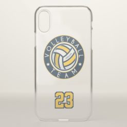 Volleyball Team. Custom Player  Name & Number. iPhone X Case