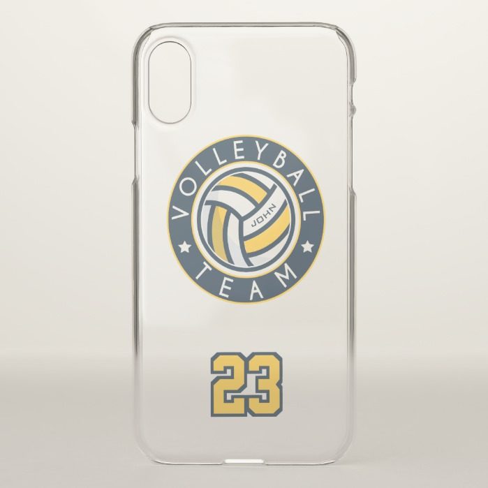 Volleyball Team. Custom Player  Name & Number. iPhone X Case