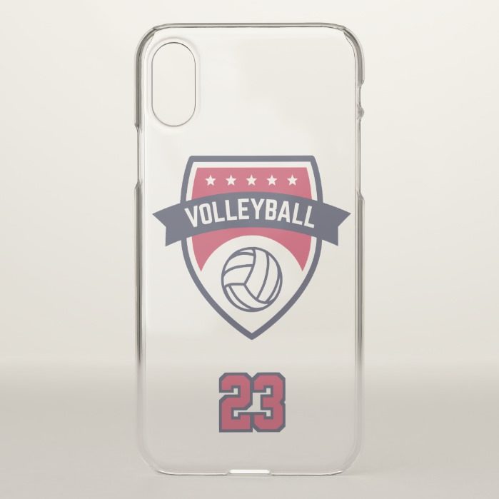 Volleyball Team. Custom Player  Number. iPhone X Case