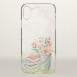 Warm Flowers & Books iPhone X Case