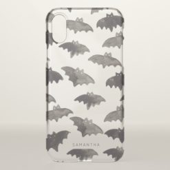 Watercolor Bats iPhone X Case