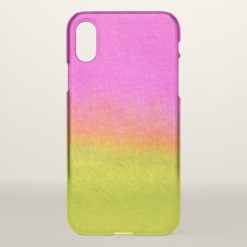 Watercolor Blend - Pink and Yellow iPhone X Case
