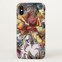 Watercolor Floral iPhone X Glossy Case
