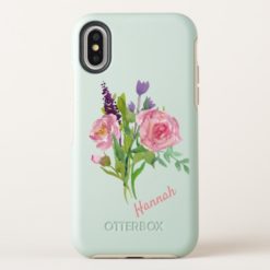 Watercolor Flower Bouquet iPhone X Otterbox Case
