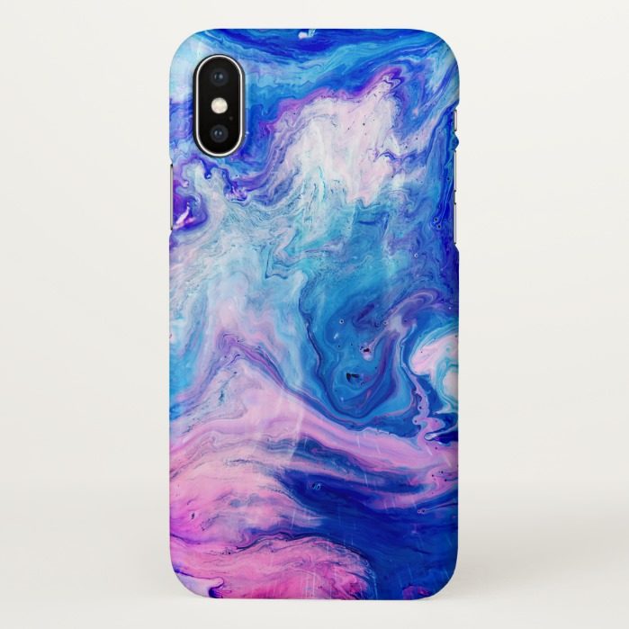Watercolor Marble Texture Pattern iPhone X Case