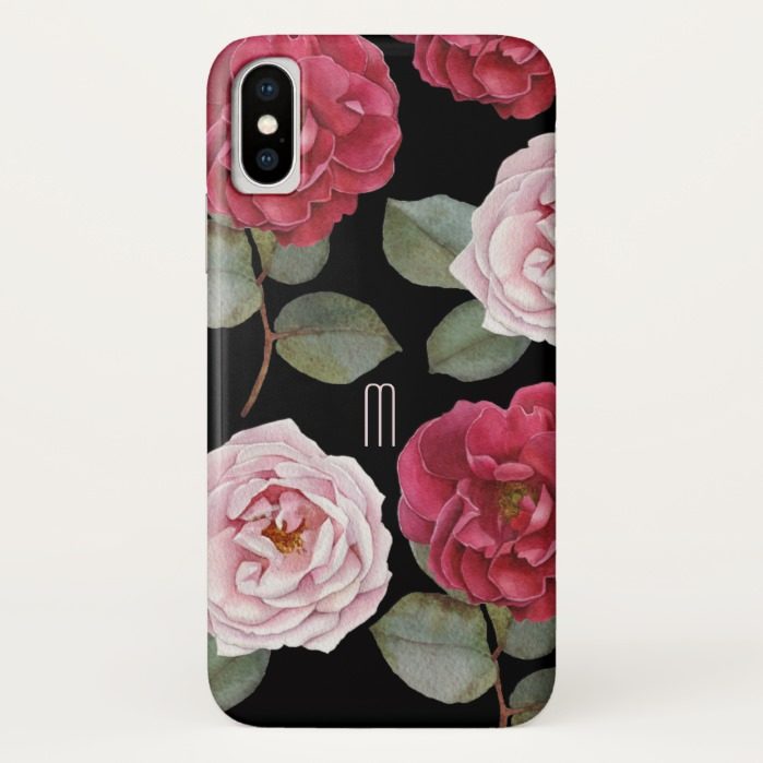 Watercolor Roses iPhone X