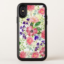 Watercolor garden flowers OtterBox symmetry iPhone x Case