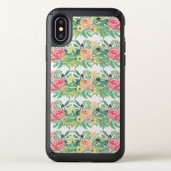 Watercolors Flowers Stripes Pattern Speck iPhone X Case