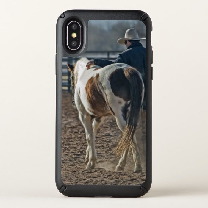 Western Cowboy Man with Horse Speck iPhone X Case