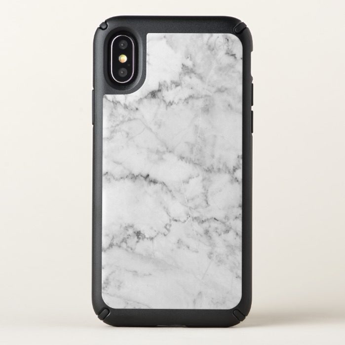 White Faux Marble Speck iPhone X Case