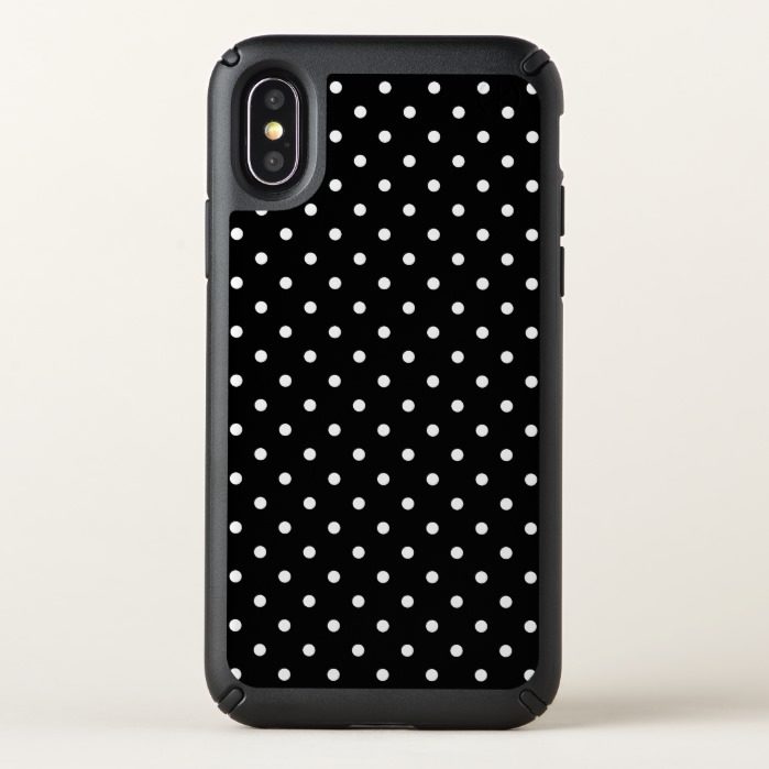 White and Black Polka Dot Pattern Speck iPhone X Case